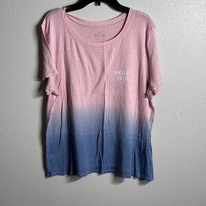 Hollister‎ Women Blue/Pink Casual tie dye shirt size L